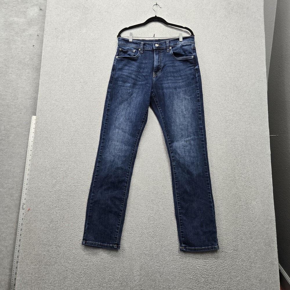 Lucky Brand Men Jeans 32X34 Blue Denim Straight 32" Inseam Stretch